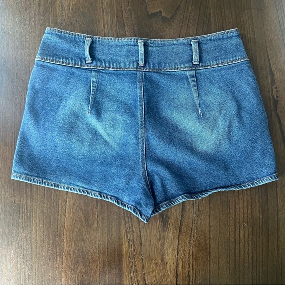 Mudd FLX Stretch High-Rise Shortie Blue Jean Shorts - Picture 3 of 8